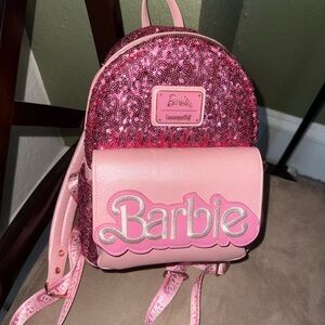 Loungefly Pink Sequin Barbie Backpack 65th Anniversary Edition